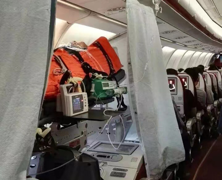 吐鲁番跨国医疗包机、航空担架
